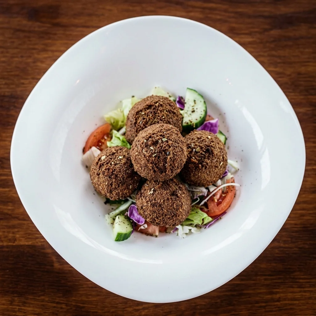 Falafel served with tahini sauce at our Mediterranean restaurant in Ancaster, Hamilton
